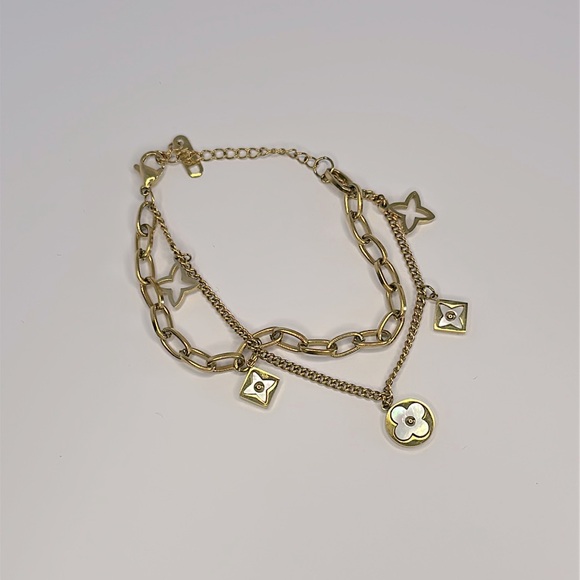 Jewelry - 18K Gold bracelet with Abalone inlays